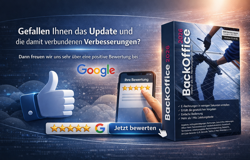Update auf BackOffice 2026
